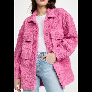 English Factory oversized Sherpa shacket size small